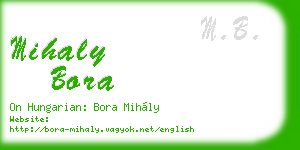 mihaly bora business card